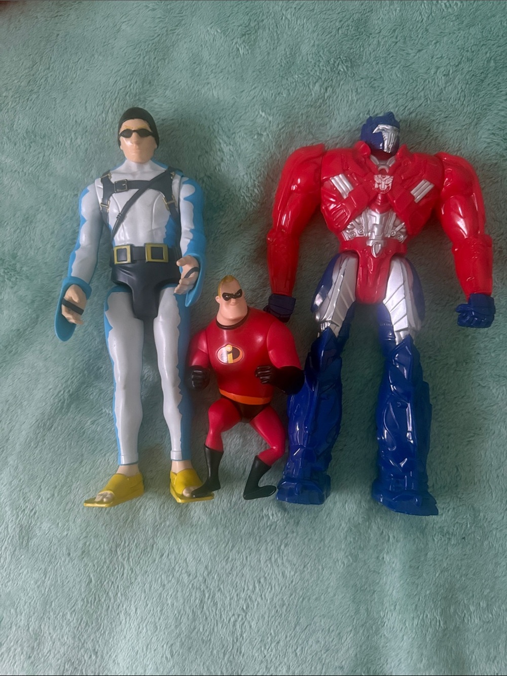 Mattel Red & Blue Hero Trio with White, Yellow and Black Accents